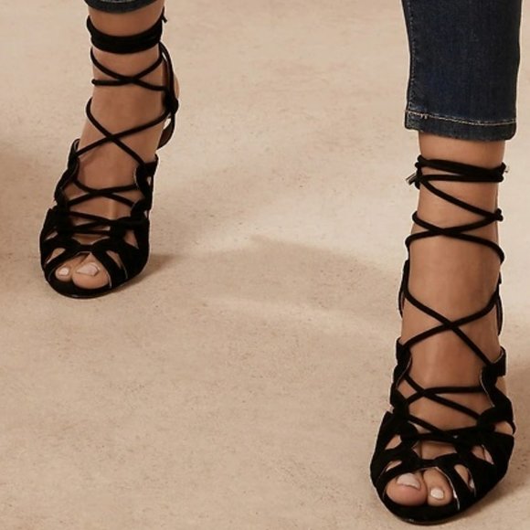 Banana Republic Twist-Front Suede Heel - Picture 2 of 11